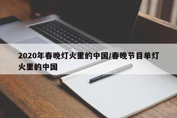 2020年春晚灯火里的中国/春晚节目单灯火里的中国